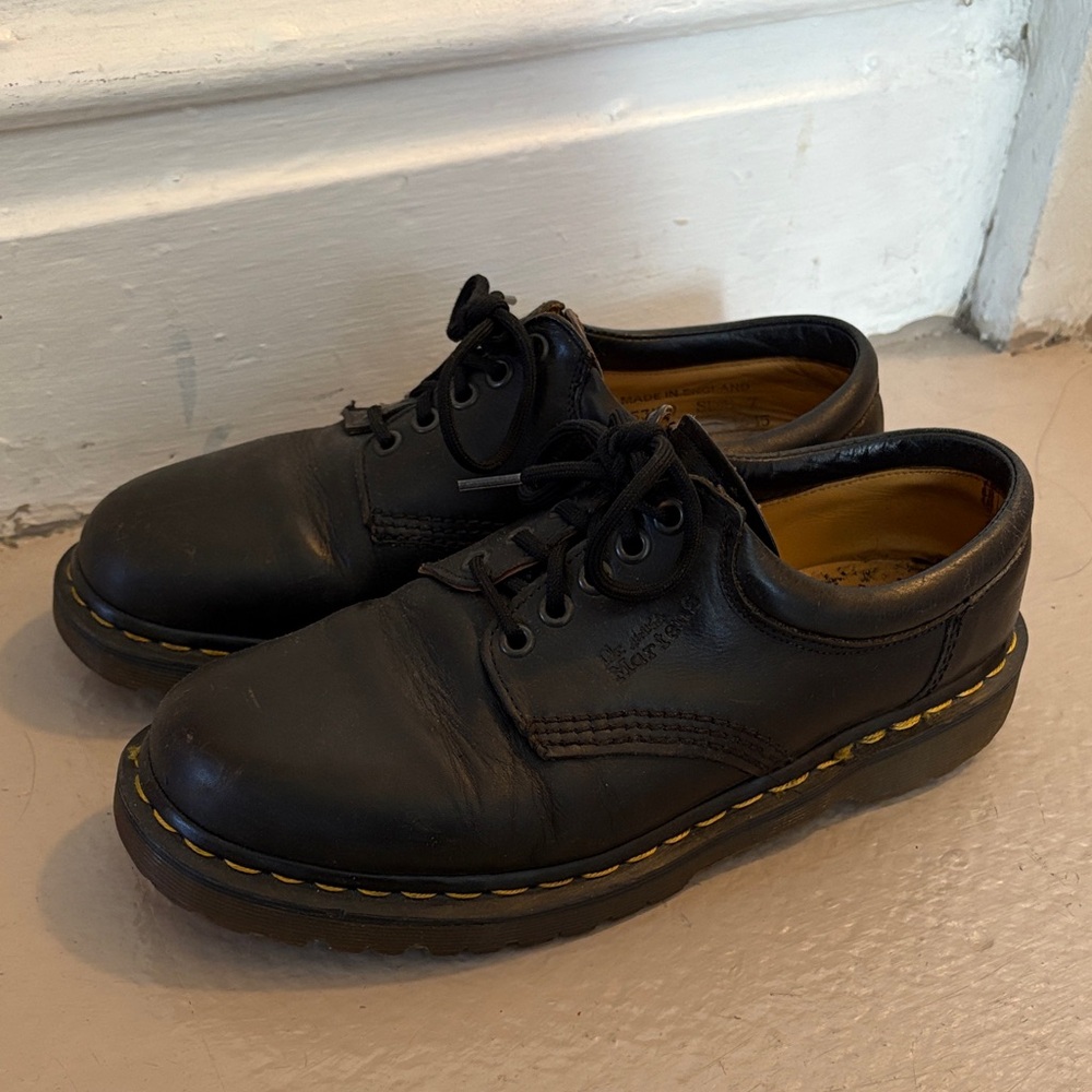 Dr. Martens Made in England Black Leather Oxfords